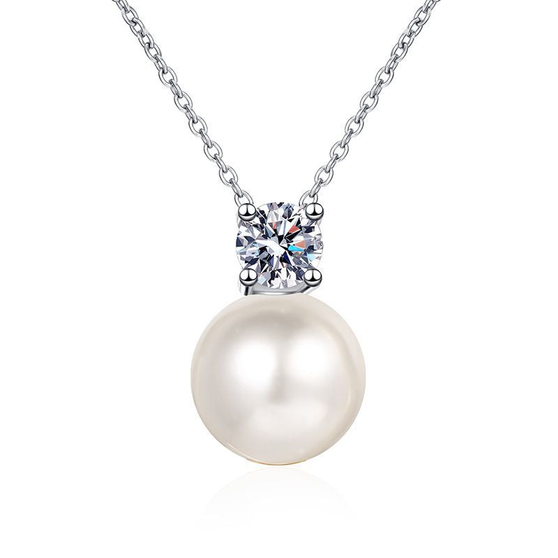 s925 sterling silver pearl necklace