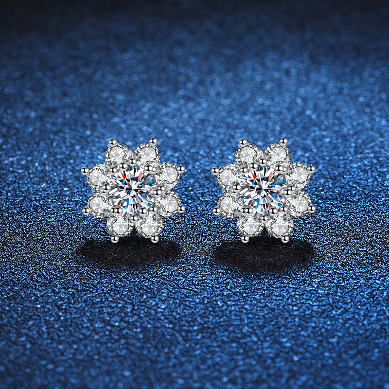 s925 sunflower earrings