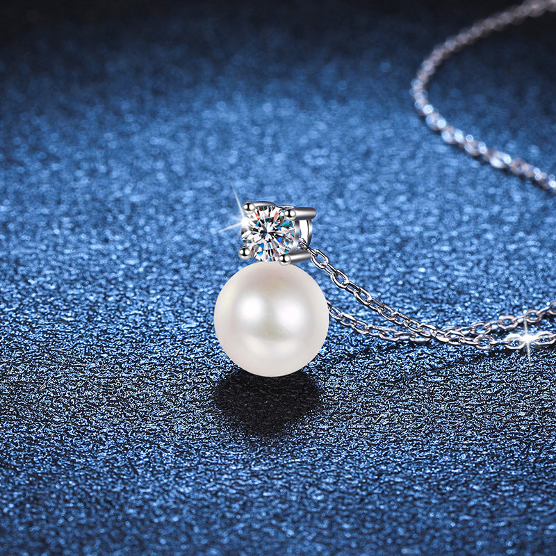 s925 sterling silver pearl necklace