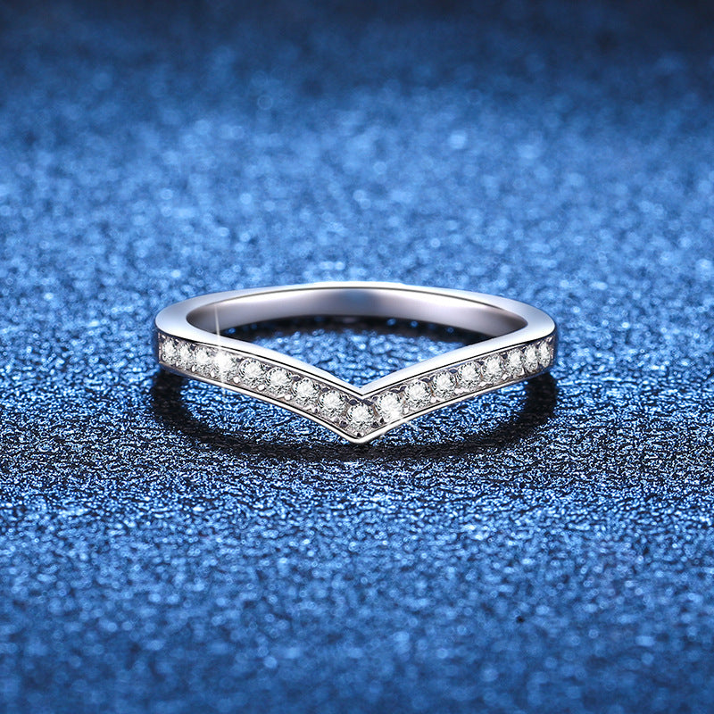 s925 V-shaped ring