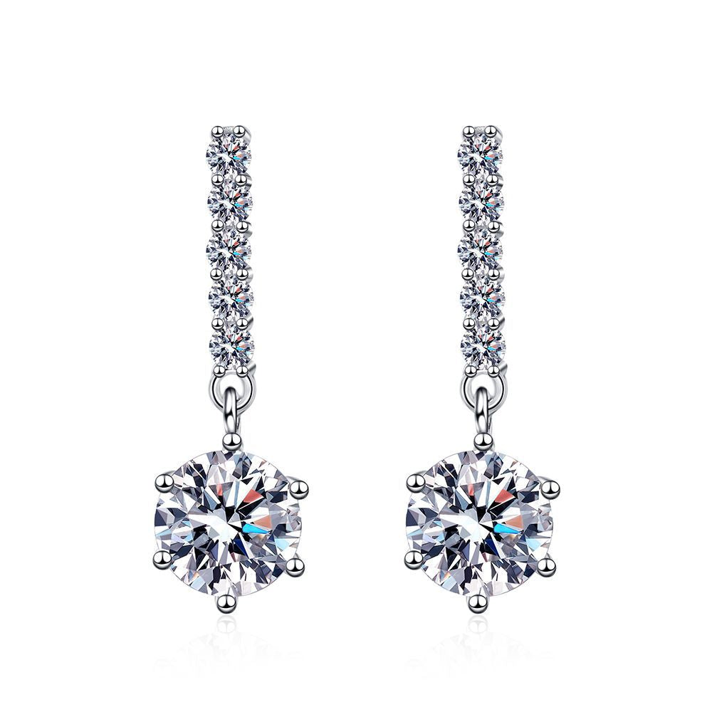 s925 moissanite earrings