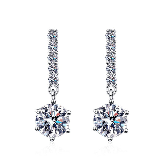 s925 moissanite earrings
