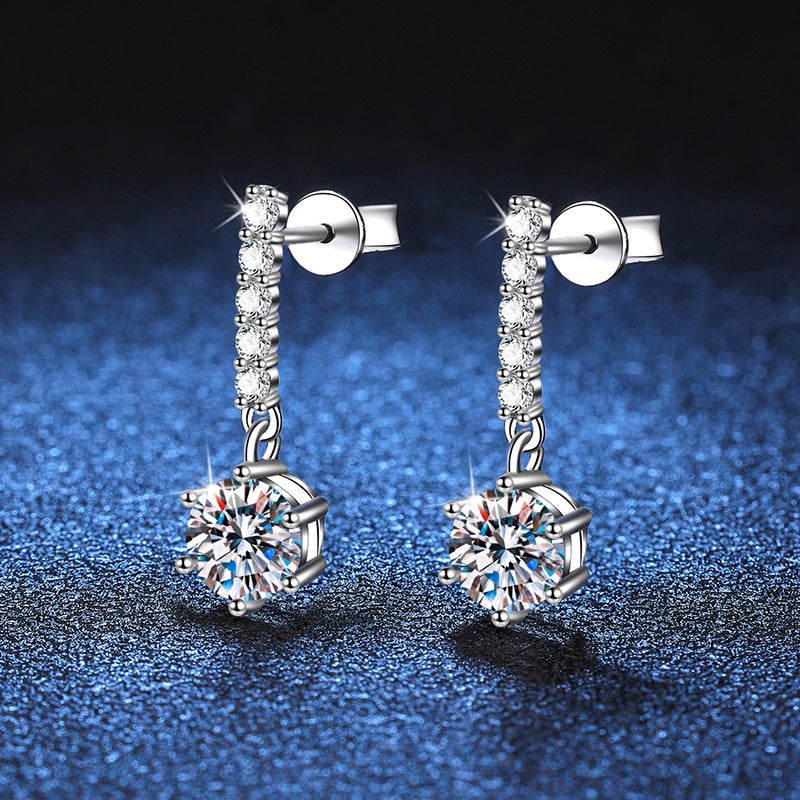 s925 moissanite earrings