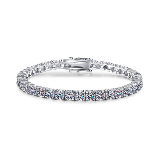 s925 silver platinum plated bracelet