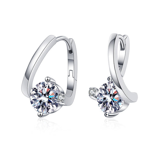 s925 silver moissanite earrings