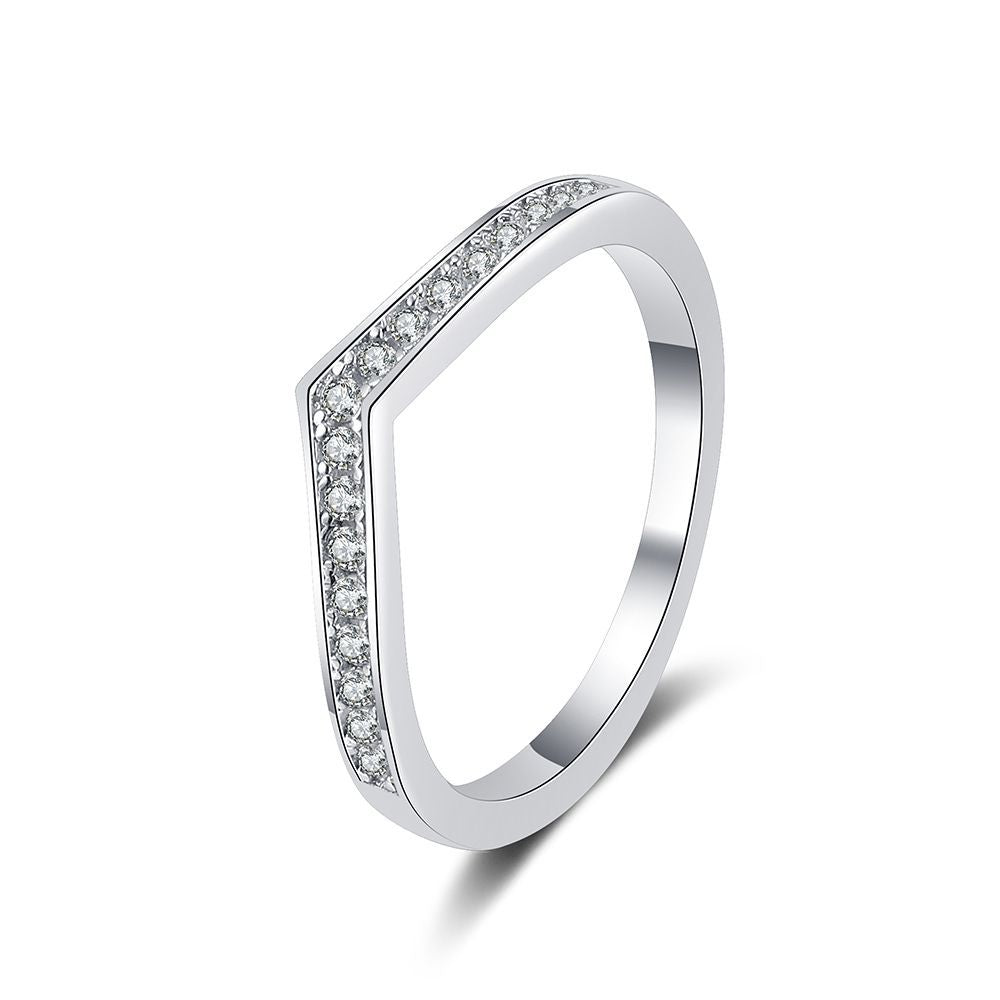 s925 V-shaped ring